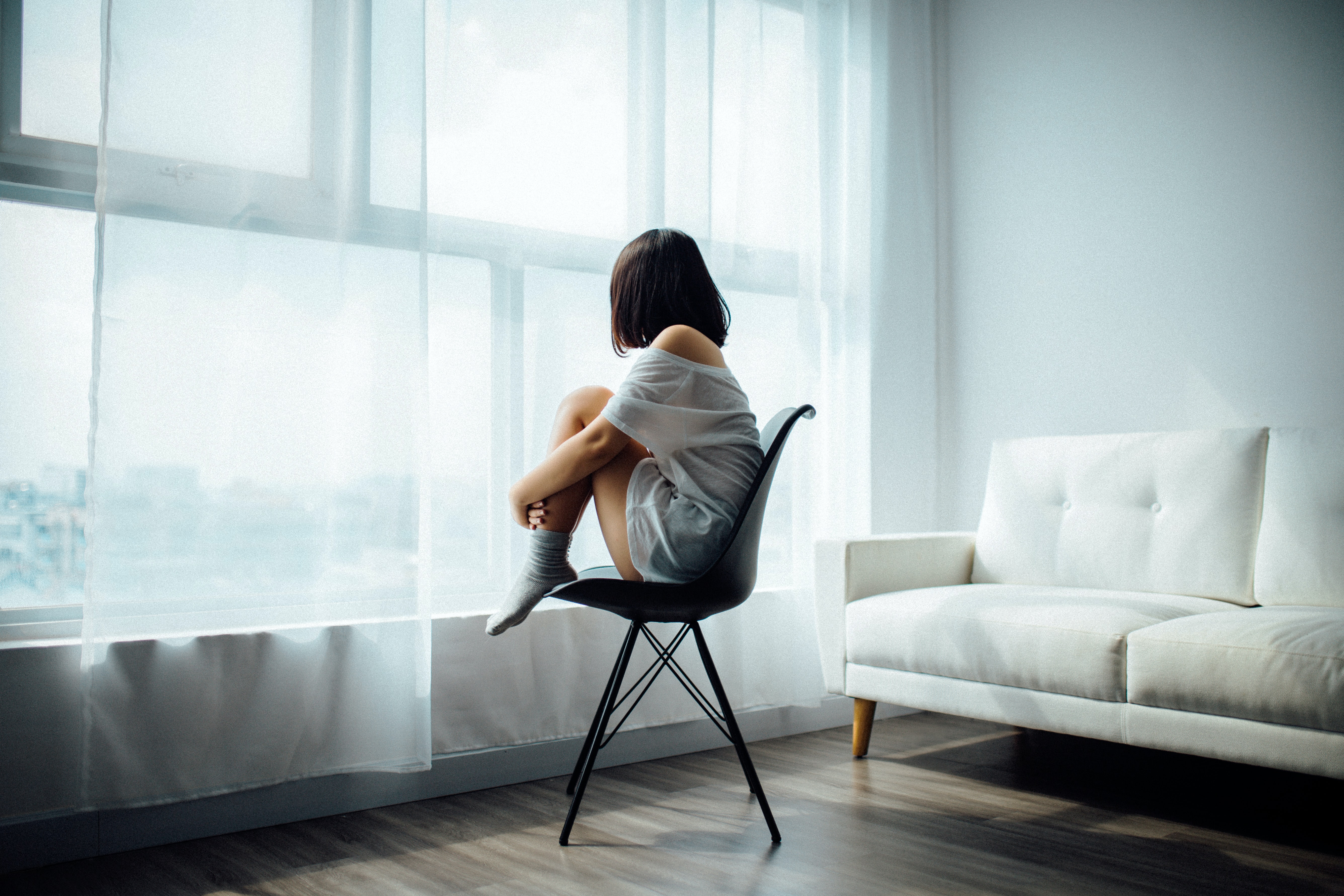 person sitting on a chair